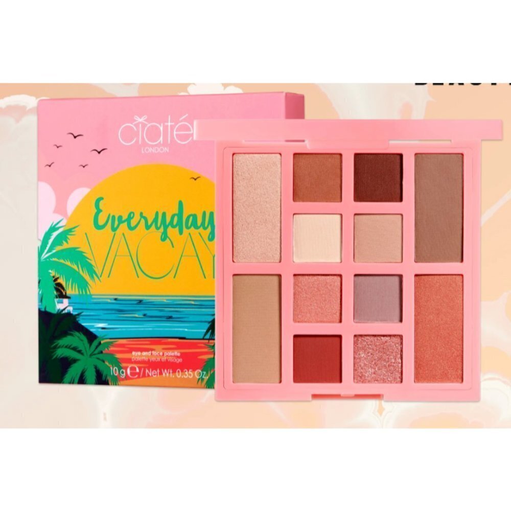 Ciaté London's Everyday‎ Vacay Eye & Face Palette Beachy Rose Gold Glam $30